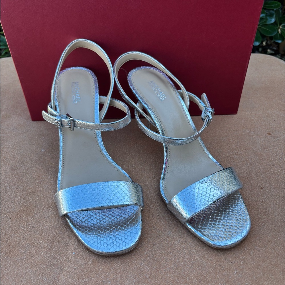 Michael Kors Metallic Silver Sandals